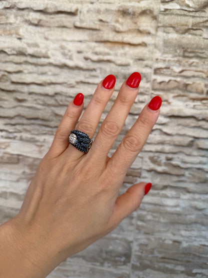 Anello serpente in argento 925