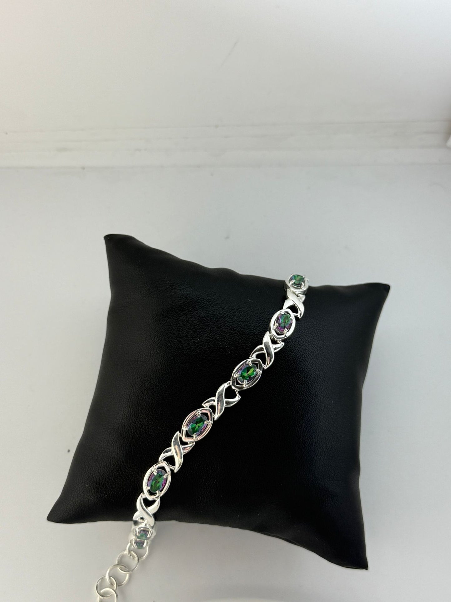 Bracciale in argento 925 topazio mistico