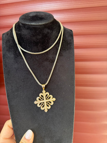 Collana ciondolo patek in argento 925