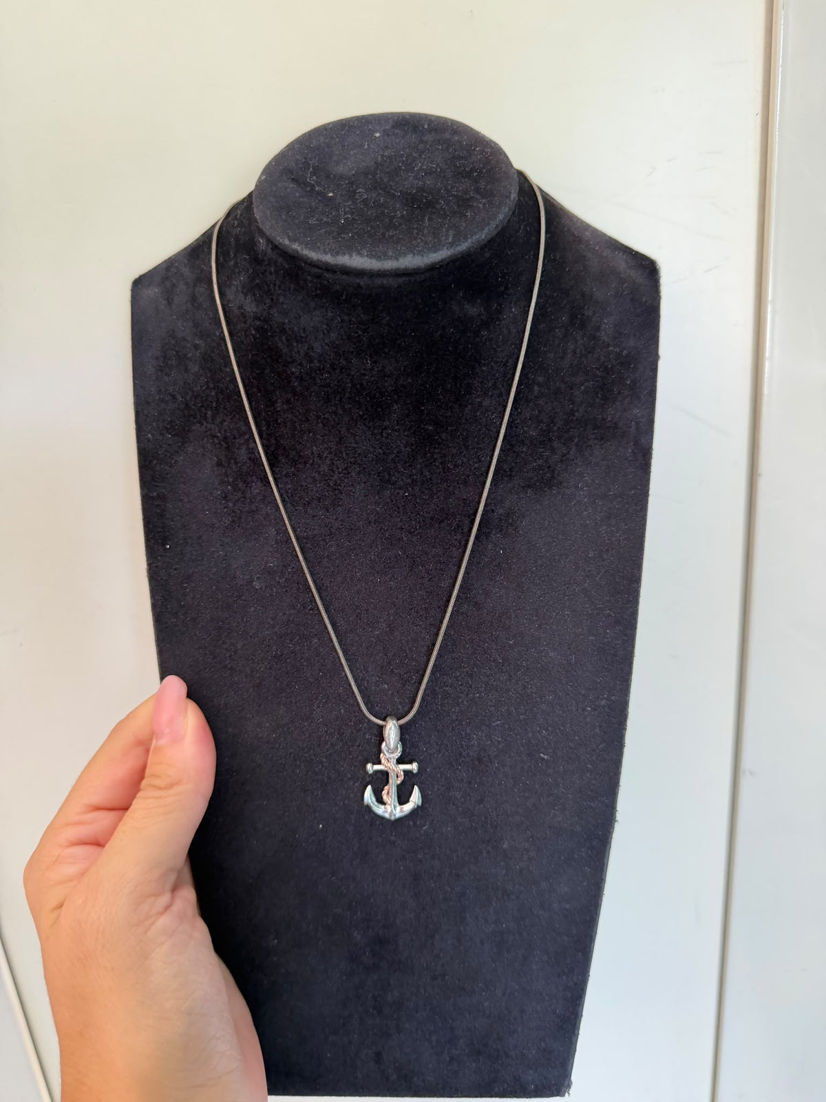 Collana in Argento 925 con Ancora e Nodo – Pezzo Unico Artigianale