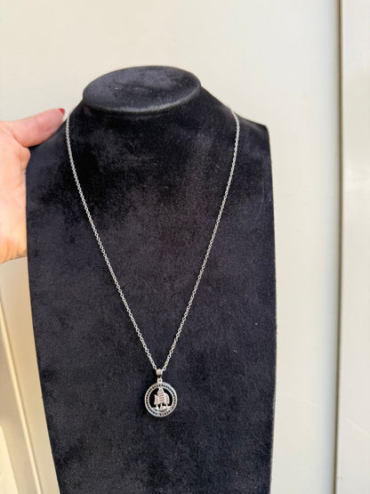 Collana Lunga Argento 925 con Ciondolo Veliero Zirconiato – Pezzo Unico
