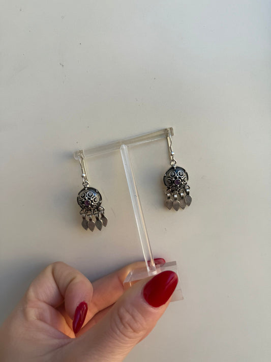 Orecchini in argento 925 ametista viola