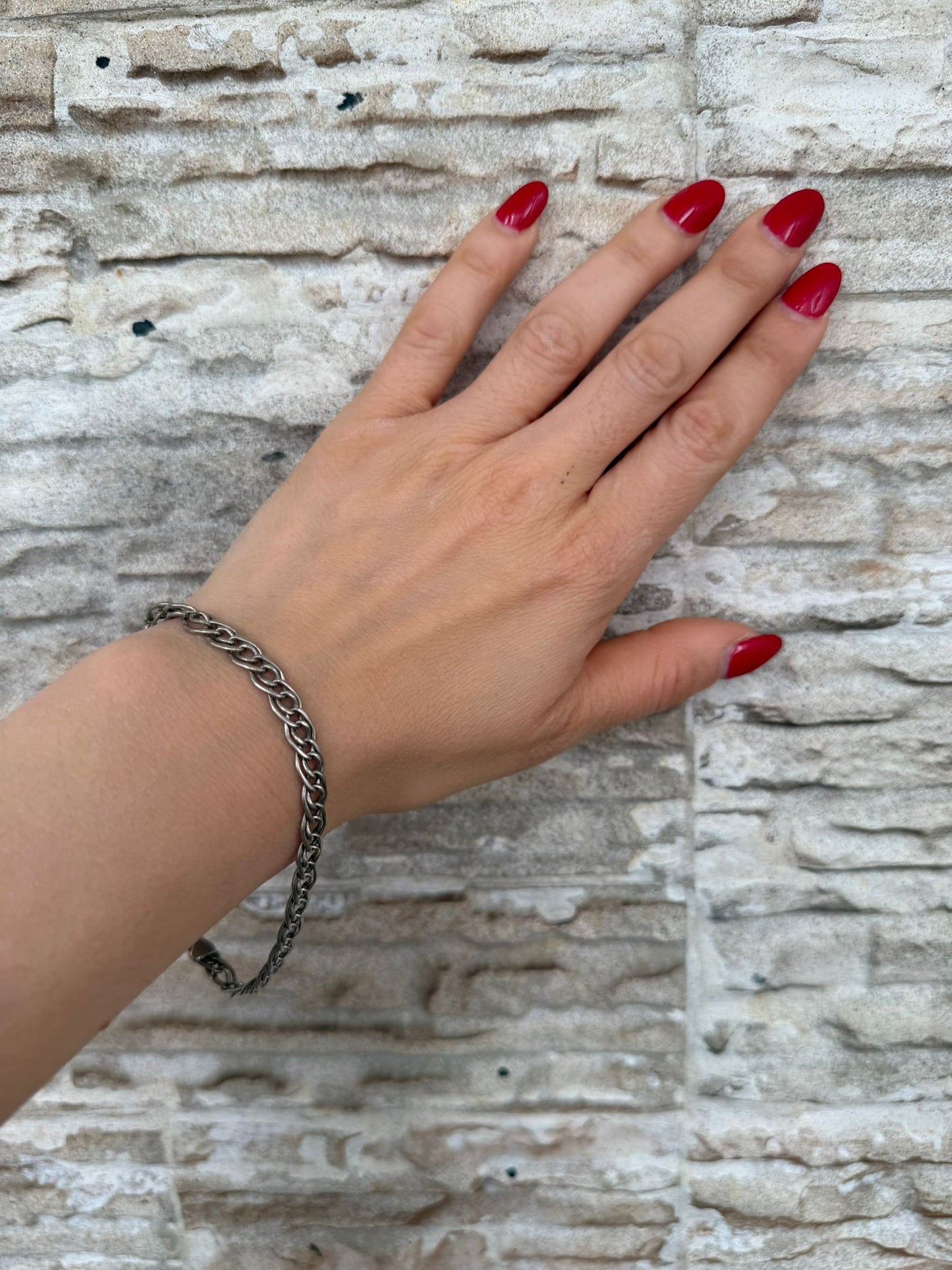 Bracciale Doppia Catena in Argento 925 – Nuovo Arrivo Artigianale