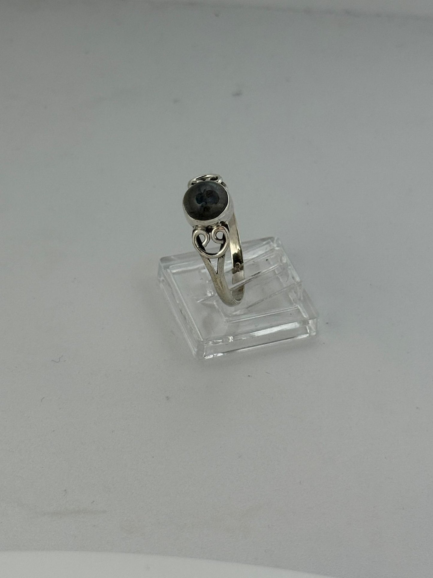 Anello in argento 925 labradorite verde