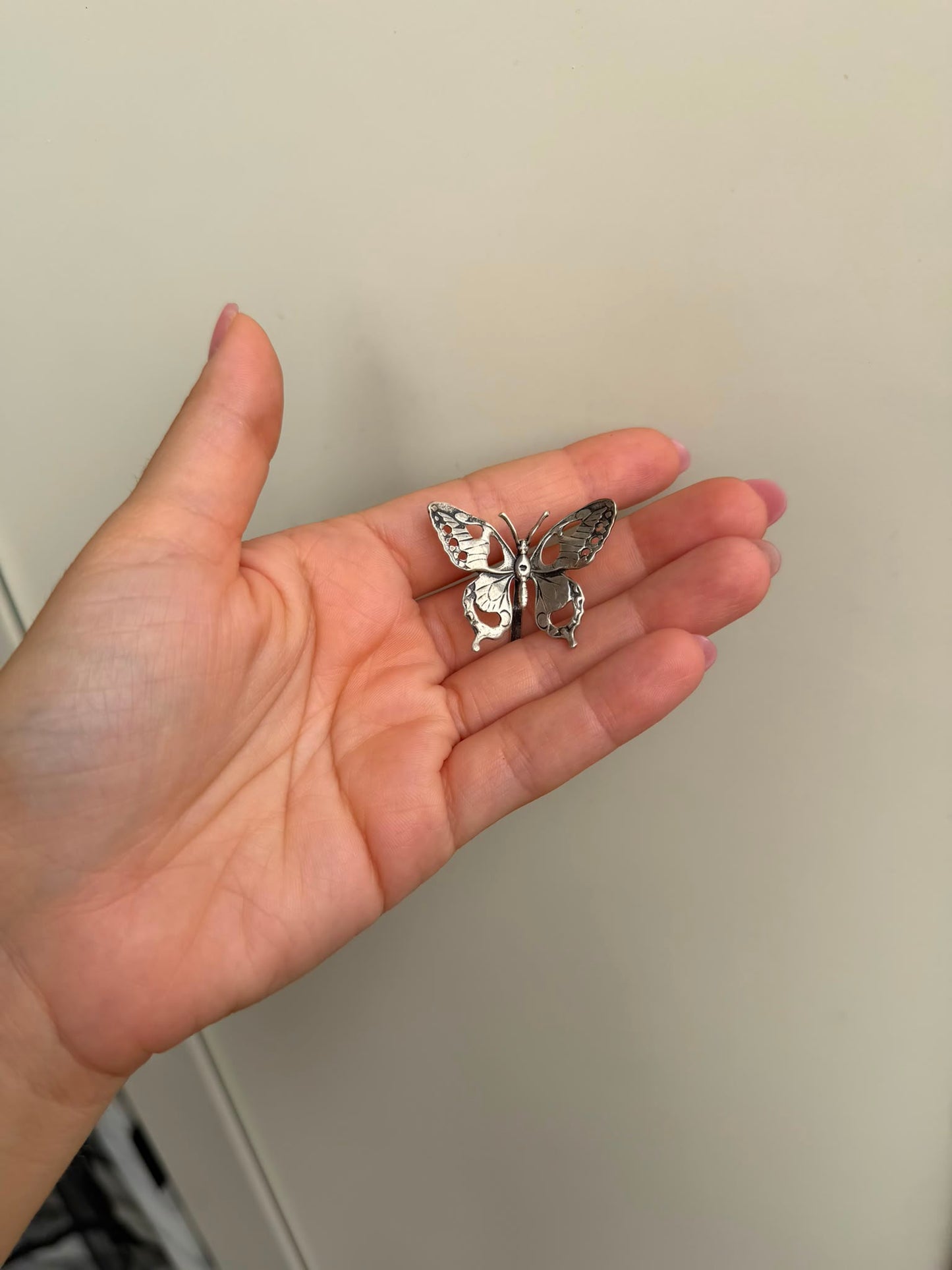 Spillo Farfalla Brunita in Argento 925 – Pezzo Unico Artigianale