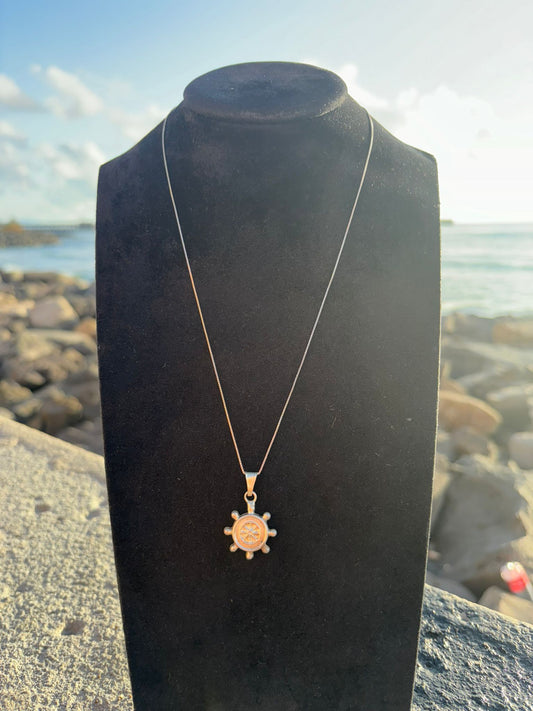 Collana in argento 925 timone