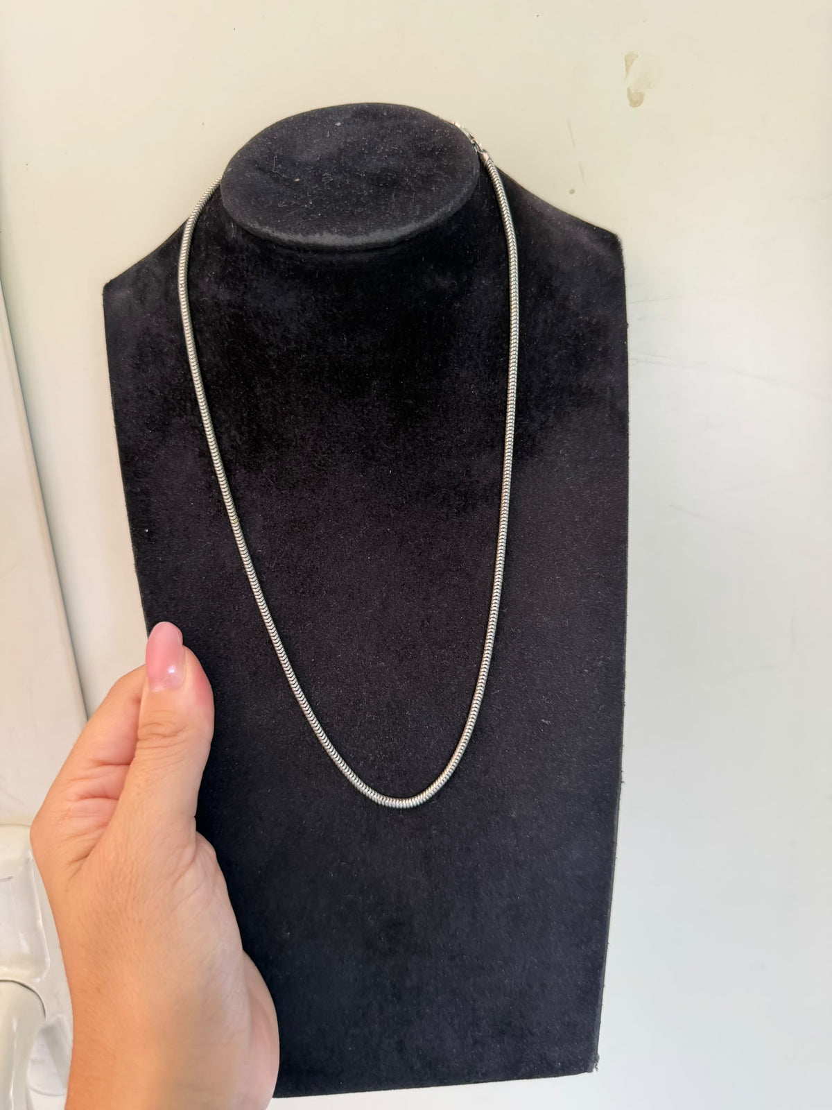 Collana coda di topo doppia in argento 925 – Catena artigianale, pezzo unico