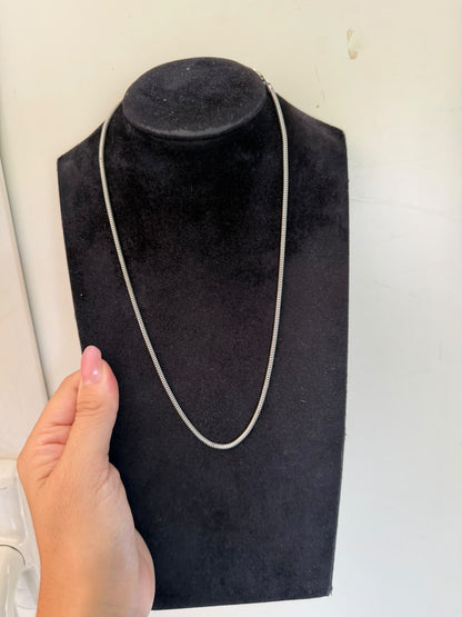 Collana coda di topo doppia in argento 925 – Catena artigianale, pezzo unico