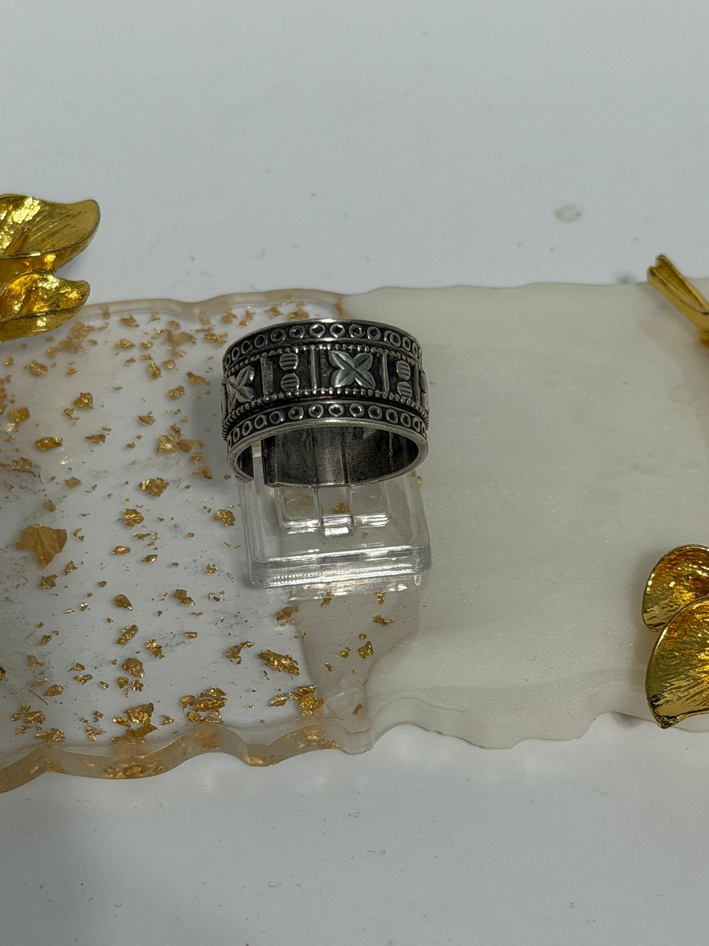 Anello fascia regolabile in argento 925