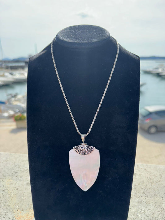 Collana in argento 925 pietra madreperla