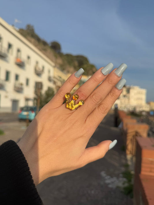 Anello corona in argento 925