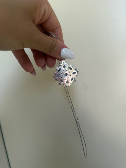 Collana in Argento 925 a Fiore con Pietre di Ametista Viola – Pezzo Unico Artigianale