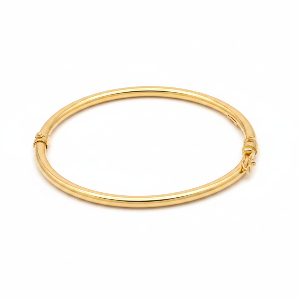 Bracciale tubolare in argento 925 bagnato nell’oro