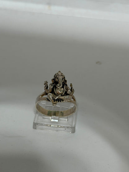 Anello in argento 925 con elefante Ganesha – Simbolo di fortuna e protezione