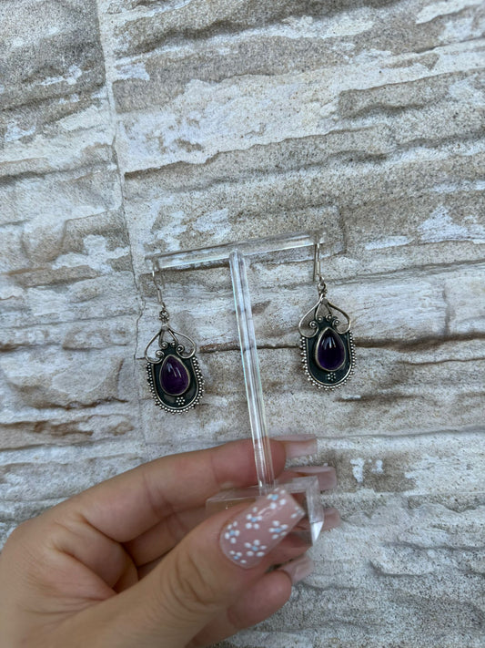 Orecchini in argento 925 ametista viola