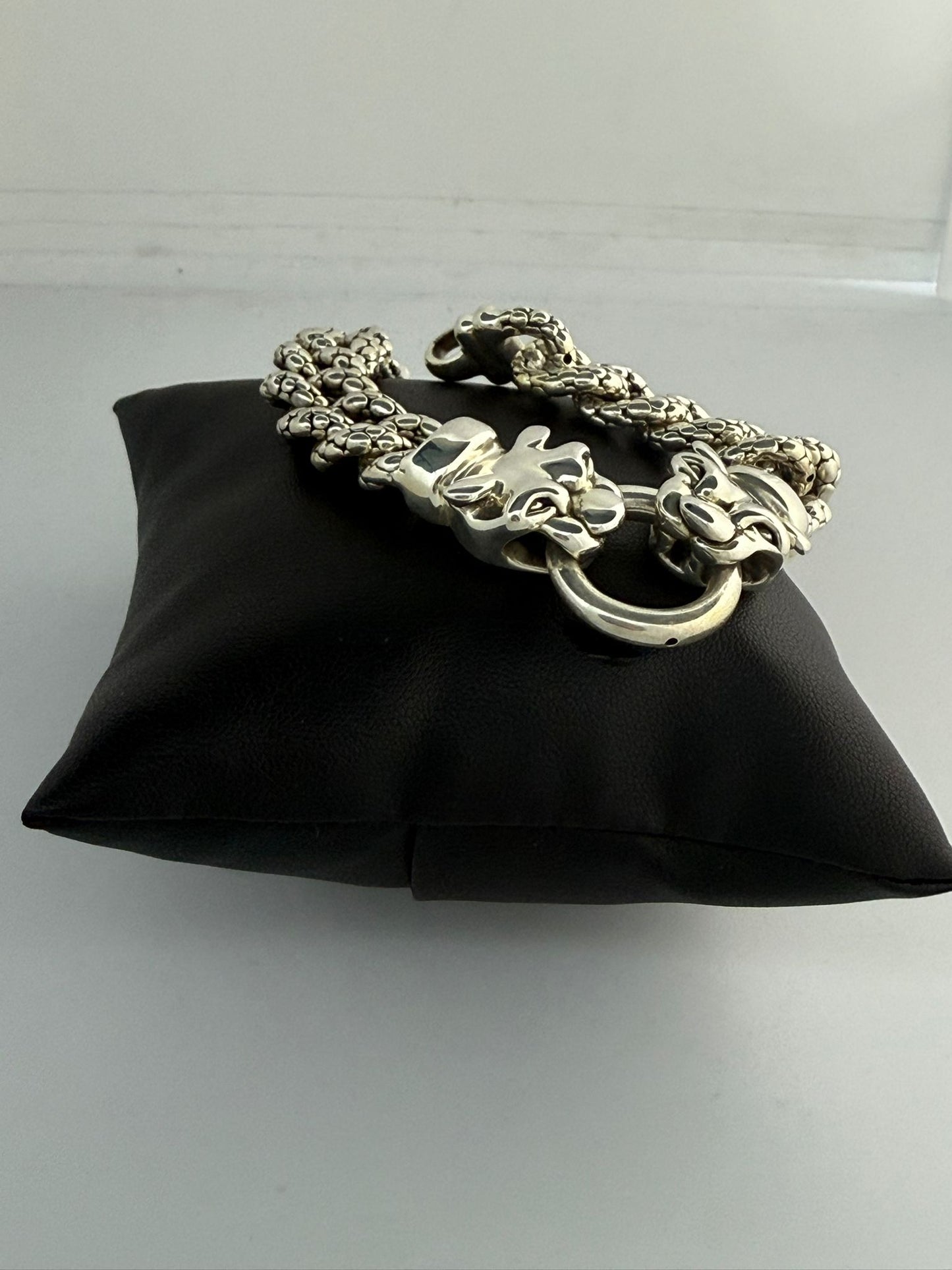 Bracciale pantere in argento 925