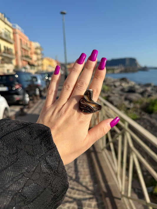 Anello in argento 925 intrecciato
