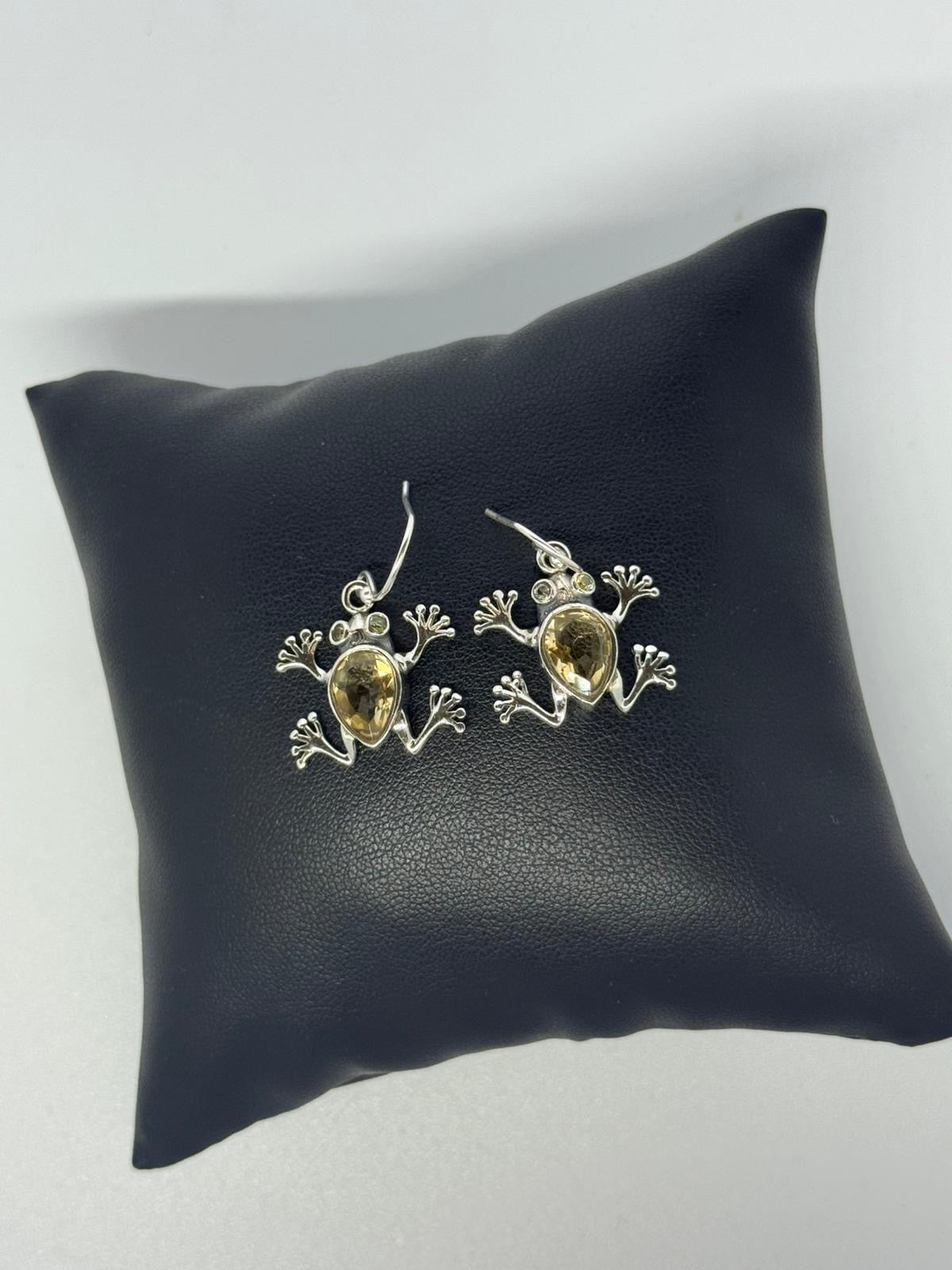 Orecchini in argento 925 rana