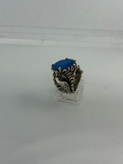 Anello Agata Blu in Argento 925
