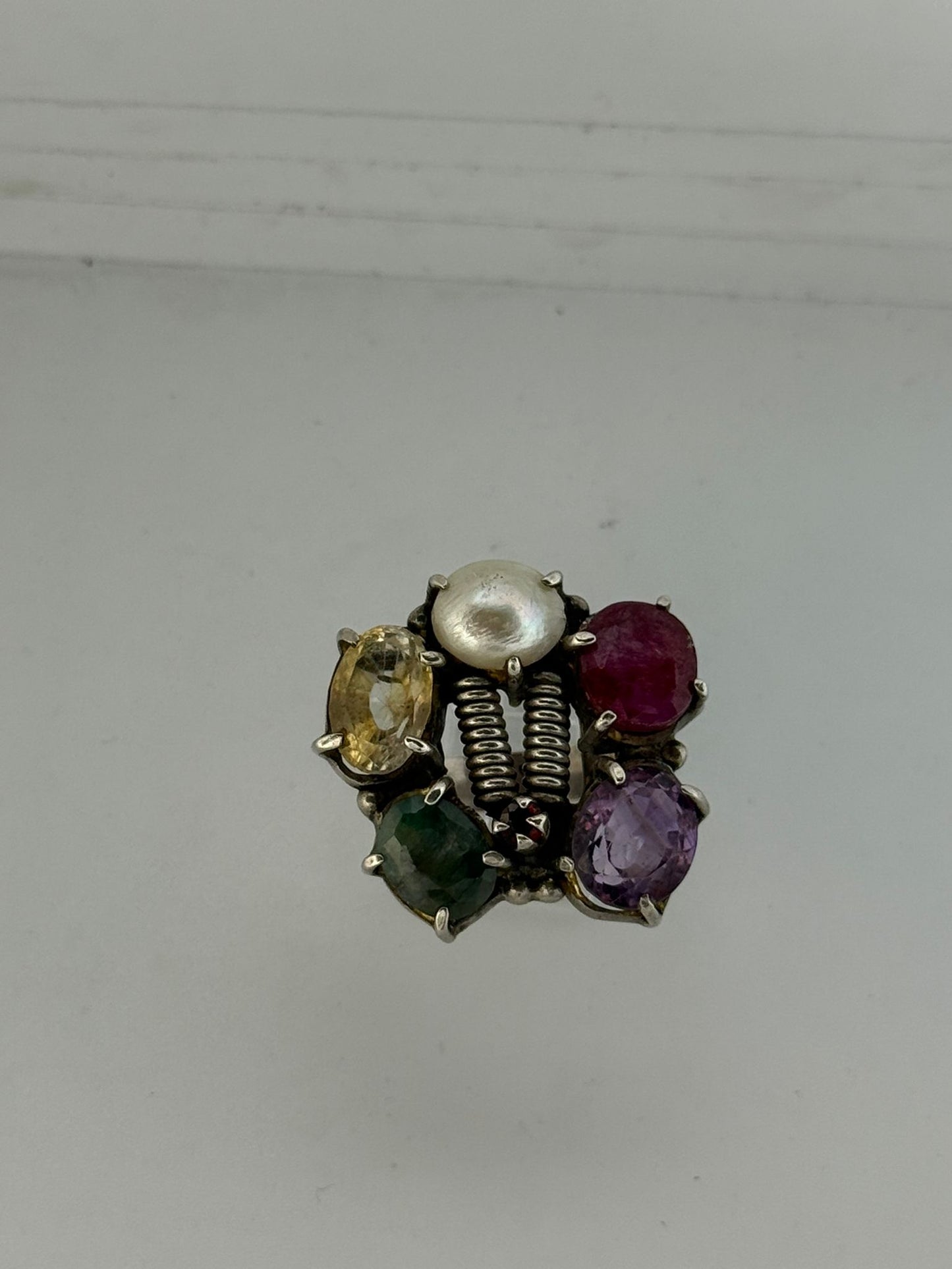 Anello in argento 925 pietre