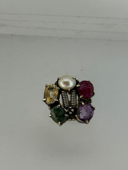 Anello in argento 925 pietre