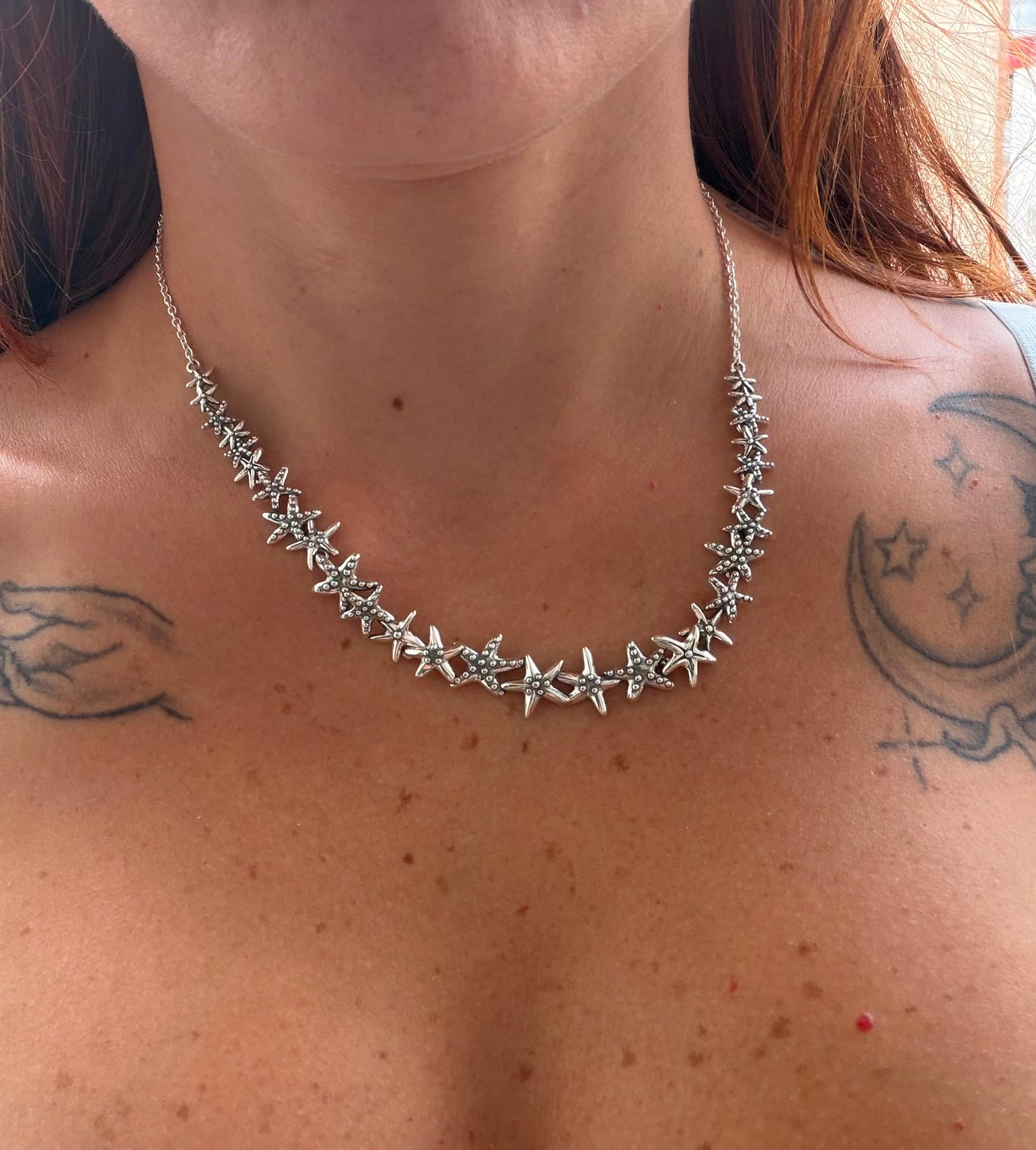 Collana Stelle Marine in Argento 925 – Pezzo Unico Artigianale