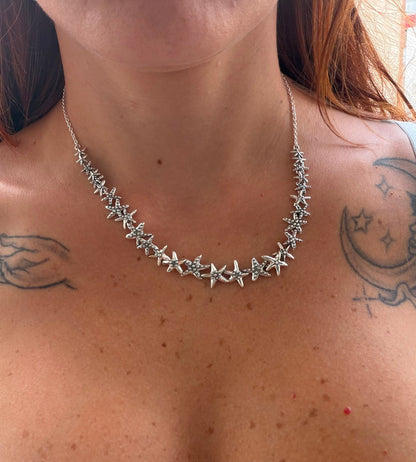 Collana Stelle Marine in Argento 925 – Pezzo Unico Artigianale