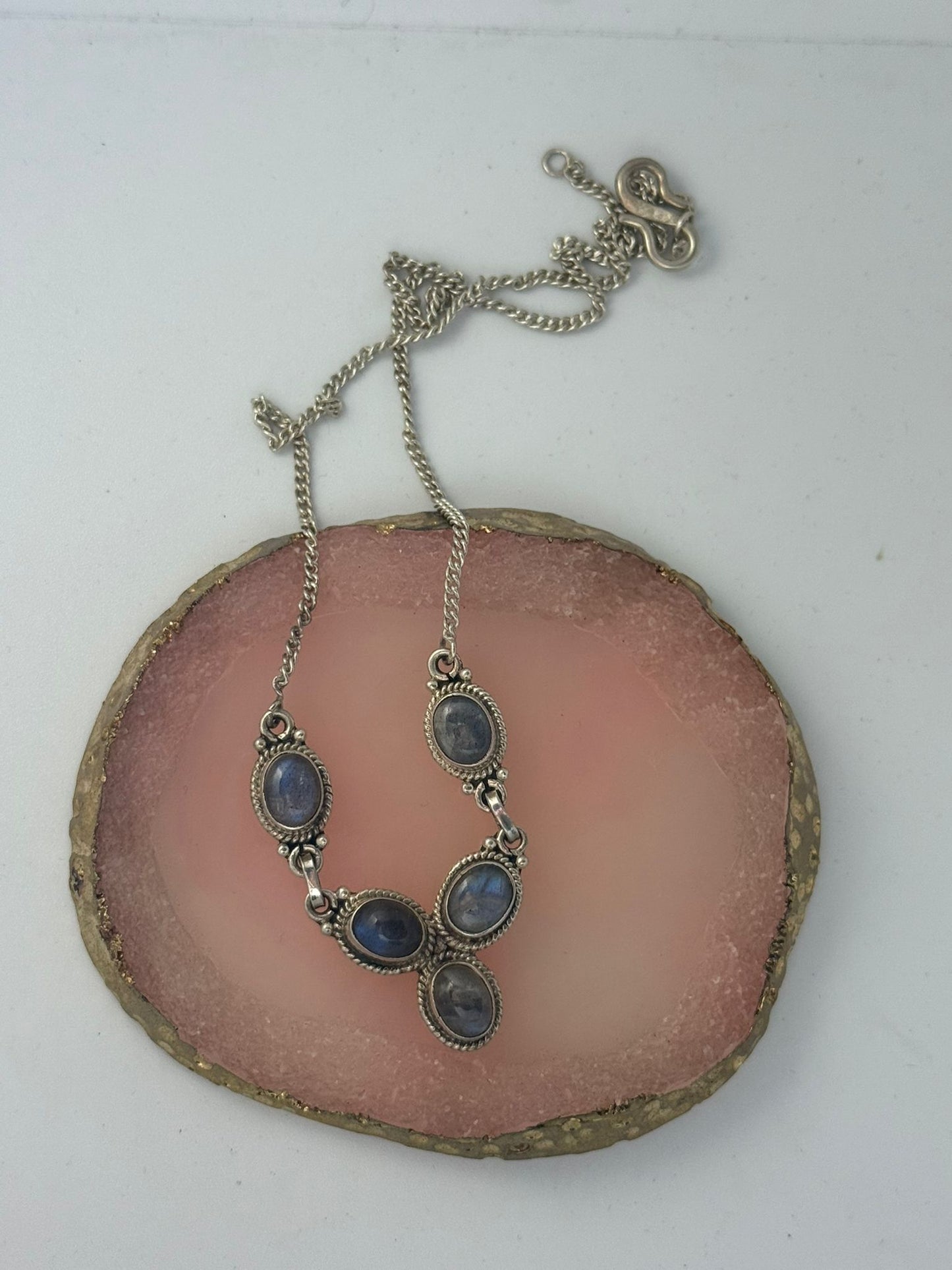 Collana Argento 925 Collier con Tre Pietre di Luna – Magia Lunare Pezzo Unico