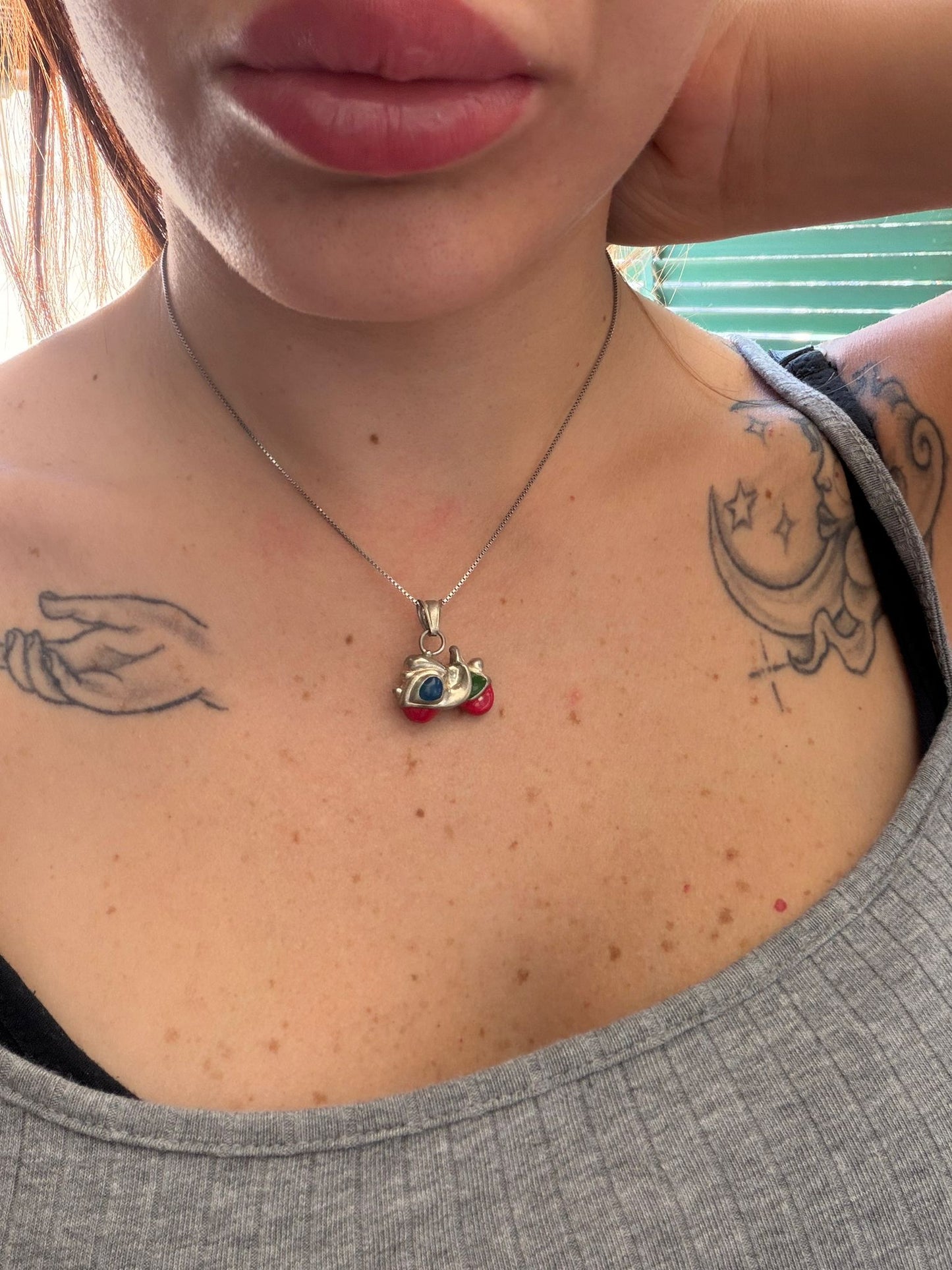 Collana in Argento 925 Vespa Bombata Smaltata – Icona Italiana