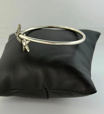 Bracciale Stelle in Argento 925 Stile Etnico – Regolabile con Doppia Stella
