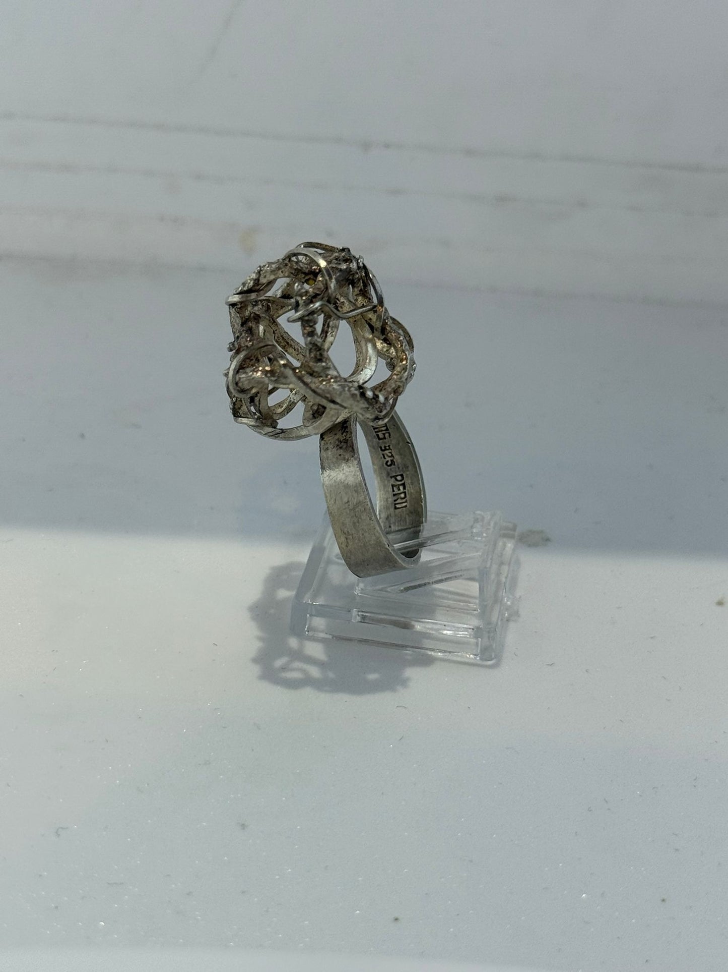 Anello Artigianale Originale dal Perù Argento 925 – Regolabile | Pezzo Unico