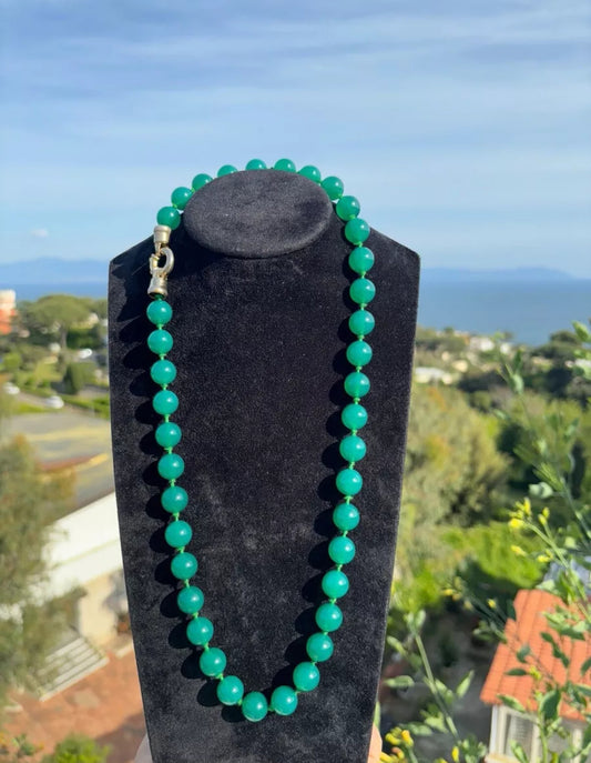 Collana Pietre Giada Verde.