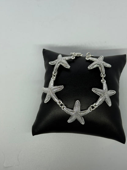 Bracciale in argento 925 stelle marine