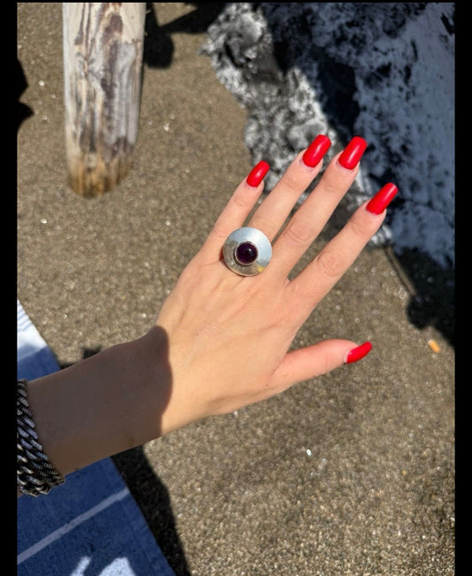 Anello in argento 925 ametista viola