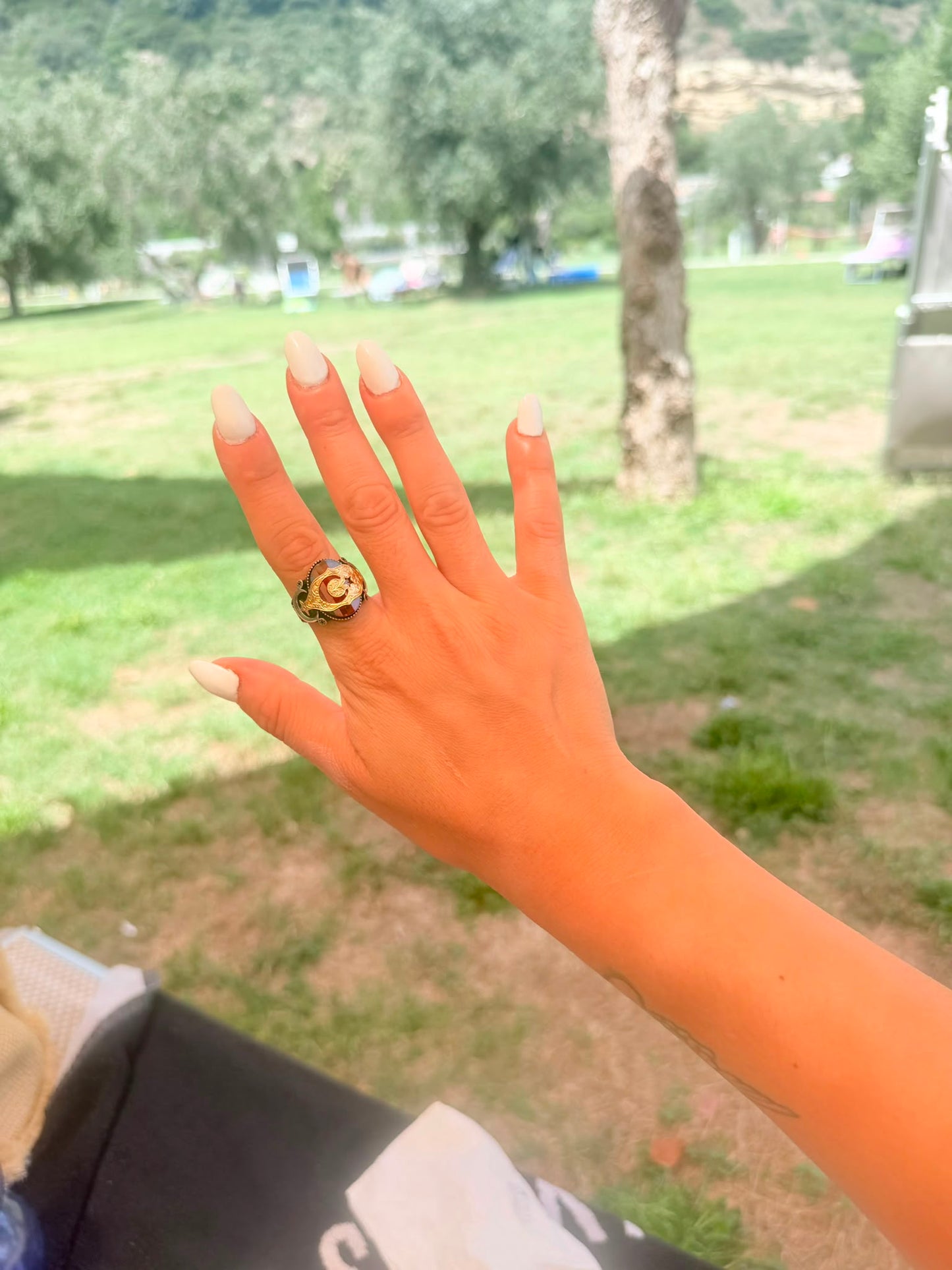 Anello in argento 925 bandiera turca sole e luna