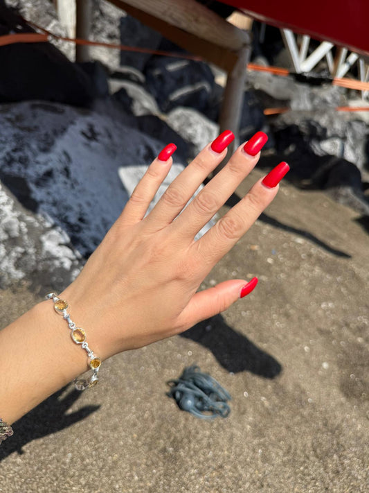 Bracciale in argento 925 citrino giallo