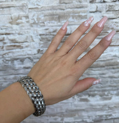 Bracciale in argento 925 intrecciato