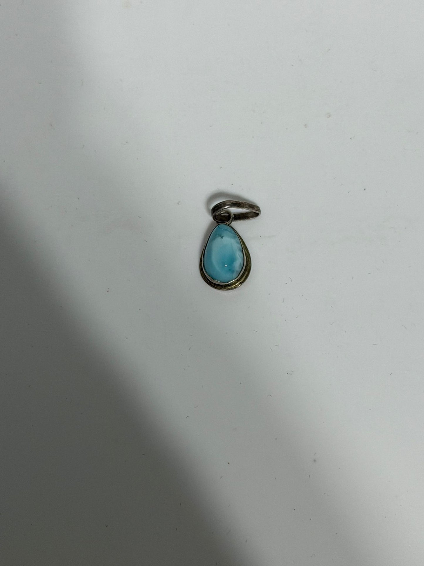 Collana in Argento 925 con Pietra Larimar Naturale – Turchese dei Caraibi
