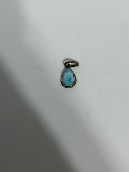 Collana in Argento 925 con Pietra Larimar Naturale – Turchese dei Caraibi