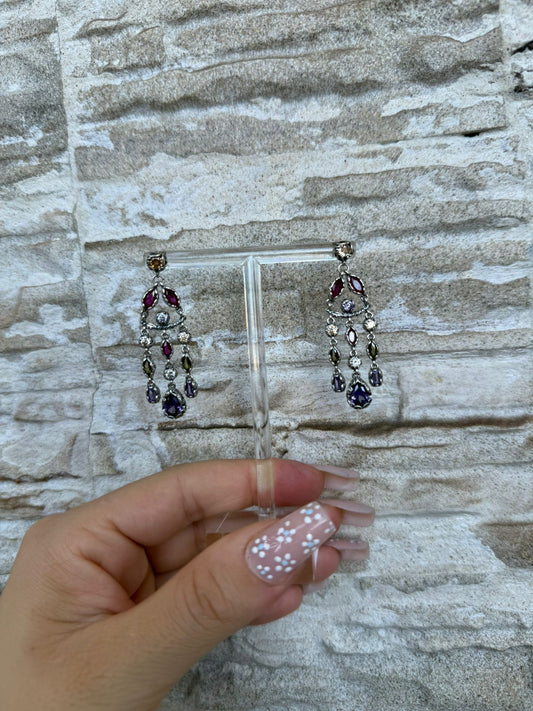 Orecchini in argento 925 pietre