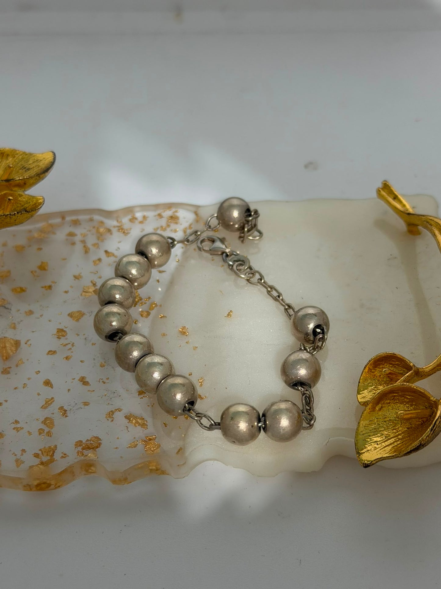 Bracciale Sfere Lisce Piene in Argento 925 — Eleganza Artigianale