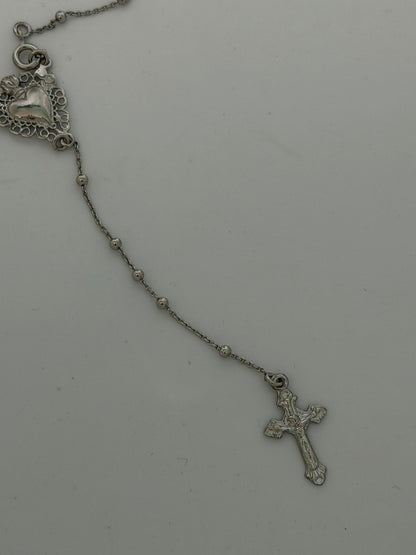 Rosario con Crocifisso in Argento 925 – Sacro Cuore Artigianale
