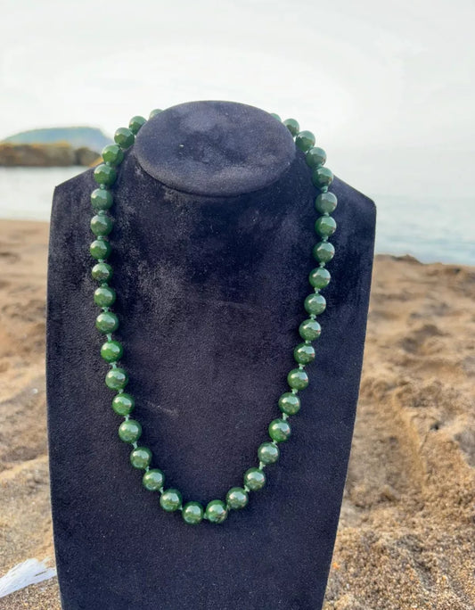 Collana In Argento 925 Pietre Verdi.
