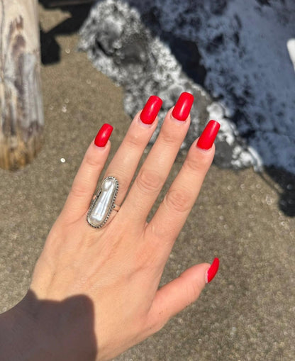 Anello in argento 925 madreperla