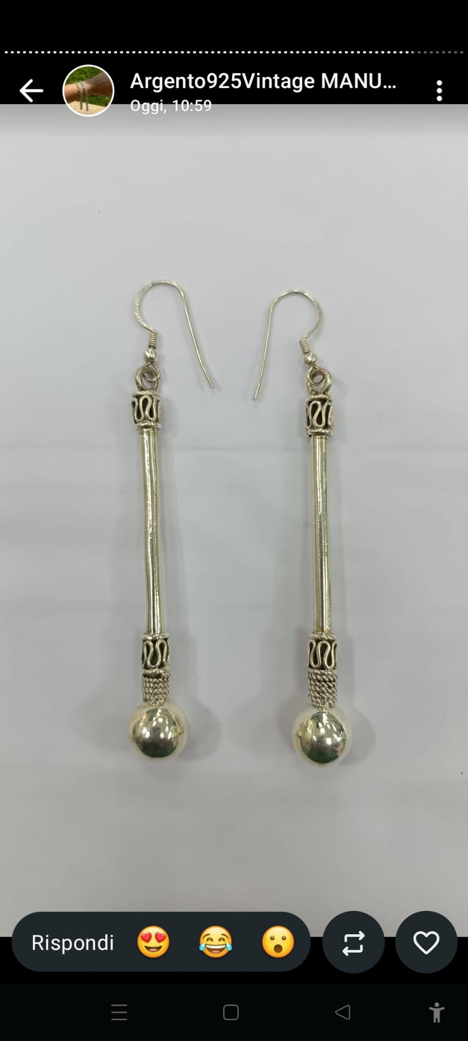 Orecchini etnici in argento 925