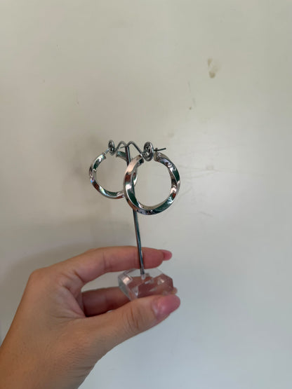 Orecchini Cerchi Intrecciati in Argento 925 | Design Artigianale