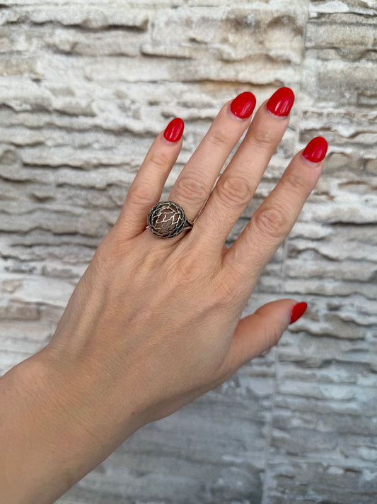 Anello in argento 925 sfera traforata
