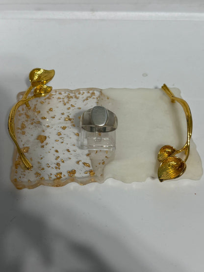 Anello ovale in argento 925 – Design minimalista artigianale