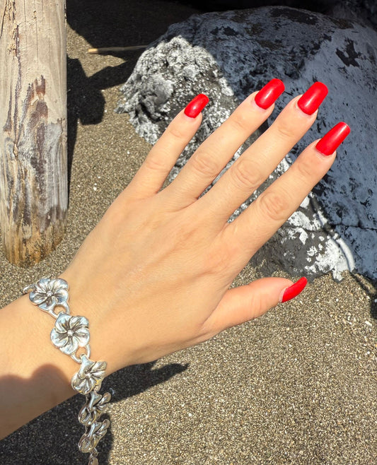 Bracciale fiori in argento 925