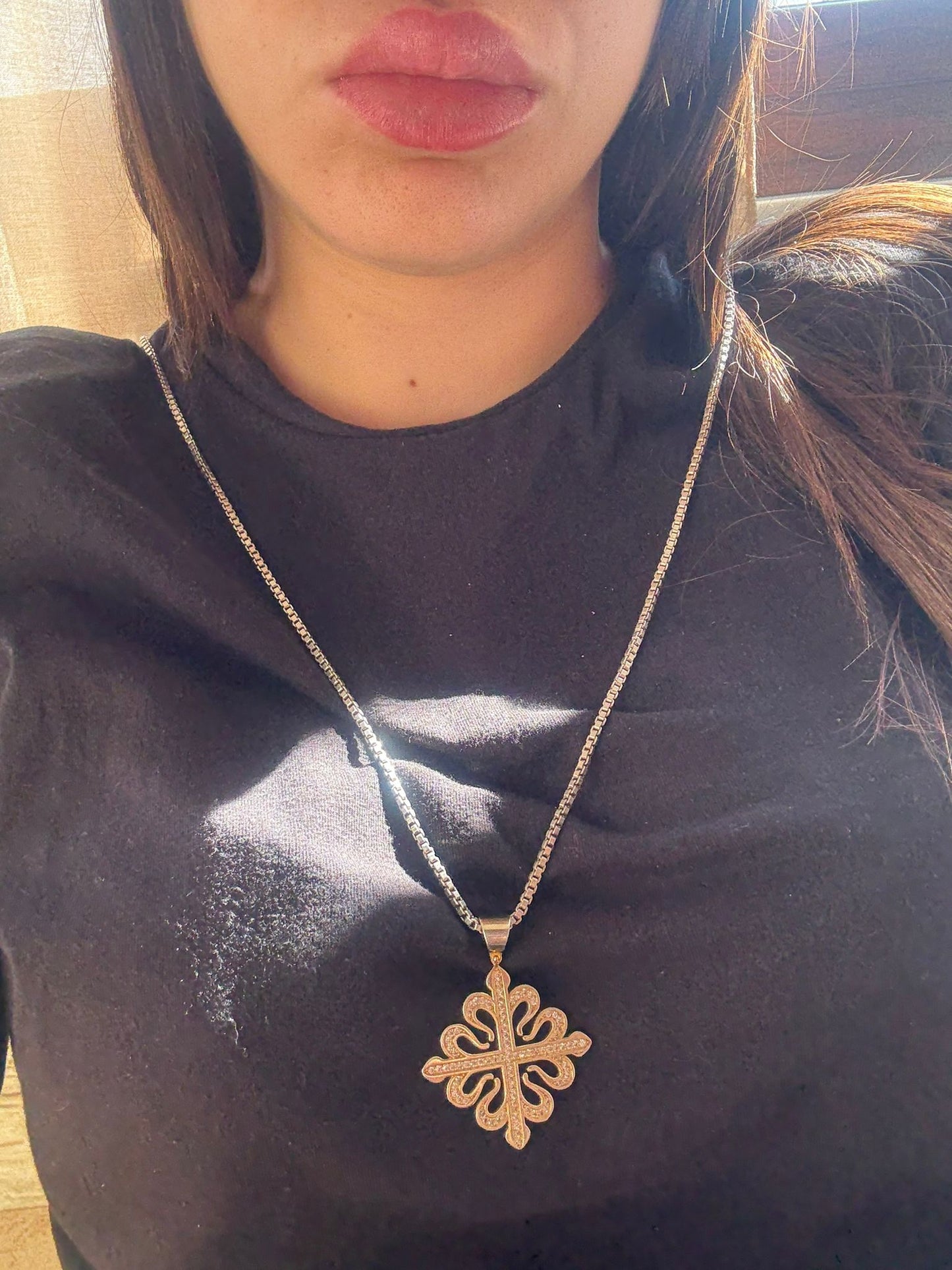 Collana ciondolo patek in argento 925